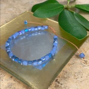 Sparkly Adjustable Blue Bracelet